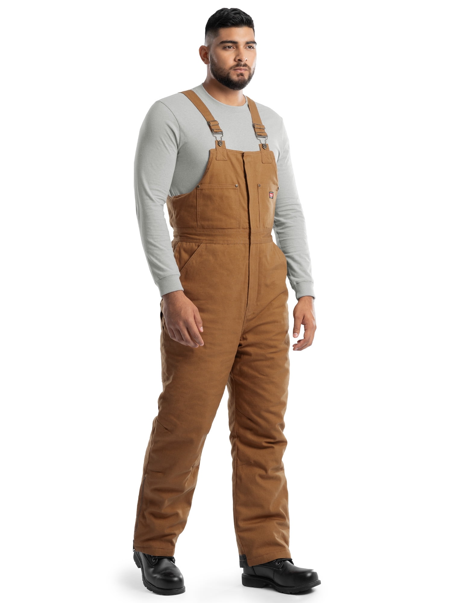 Wrangler Workwear Men's Insulated Heavy Duty Flex Duck Work Bib Overall, Size S-3XL