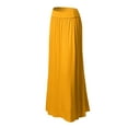 thumbnail image 2 of Doublju Women's Fold High Waist Ruched Maxi Skirt with Plus Size, 2 of 3