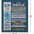 thumbnail image 2 of Mother in Law Gifts from Daughter in Law, Mother in Law Gifts Blanket 60"x50", Mother in Law Birthday Gifts, Mother in Law Gifts Ideas for Christmas for Mother in Law Throw Blankets, 2 of 6