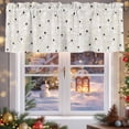 thumbnail image 5 of Christmas Winter Snowman Valances for Windows, 42 x 18in, Xmas Snowflakes Beige Patches Rod Pocket Kitchen Valance Curtain Light Filtering Window Treatments for Living Room Bedroom, 1 Panel, 5 of 7