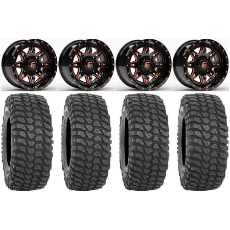 Fuel Lethal Orange 14 Wheels 28 XCR350 Tires Sportsman RZR Ranger