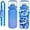Navy Blue, variant on 64 oz Water Bottle with Straw Sleeve & Strap Motivational Half Gallon Water Jug with Handle for Gym Women Men Aesthetic Water Bottle with Strap Black Mushroom