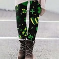 thumbnail image 4 of Gamivast Yoga Pants Women Shamrock Clover Print High Waist Stretchy Gym Pants Holiday Party Soft Workout Pants Slim Fit Leggings St Patricks Day Festival, 4 of 9