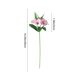 thumbnail image 3 of Tallos de flor de trompeta artificial 6 cabezas Arreglo floral de tela sintética Jarrón rosa blanco rojo naranja de 19,29 pulgadas Decoración de jarrón para oficina en casa Centro de mesa de boda, 3 of 6