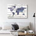 thumbnail image 3 of IDEA4WALL Canvas Wall Art Purple World Atlas Map on White Wood Panel Places Country Mixed Media Realism Global Urban for Living Room, Bedroom, Office - 12"x18", 3 of 5