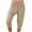 Khaki, variant on Women's Soft Cropped Pants Lightweight Casual Leggings Active Workout Sports Yoga Sweatpants Capris
