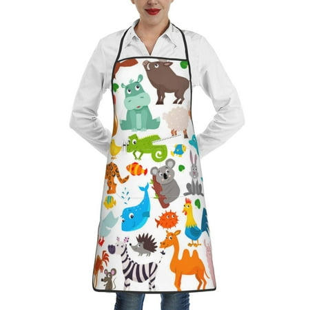

Rocae Animals for Kitchen Aprons for Women Adjustable Cooking Kitchen Chef Apron for Men with Pockets