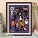 thumbnail image 5 of Cuadros Decorativos Pintura de diamante redondo completo Kits de mosaico de Halloween 5D Ehuebsd bricolaje ilustraciones Festival Kits de mosaico de resina dibujo de imagen arte de diamantes de im, 5 of 9