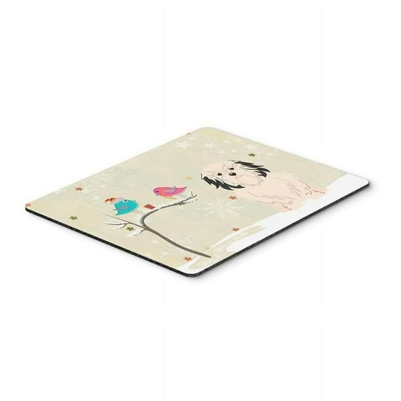 Carolines Treasures  Christmas Presents Between Friends Lowchen Mouse Pad - Hot Pad or Trivet