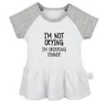 thumbnail image 1 of I'm Not Crying I'm Ordering Dinner Funny Dresses For Baby, Newborn Babies Skirts, Infant Princess Dress, 0-24M Kids Graphic Clothes (Gray Raglan Dresses, 6-12 Months), 1 of 5