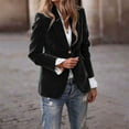 thumbnail image 4 of Xingpeng Women's Velvet Blazer Jacket 2026 Fall Winter Fashion Elegant Solid Color Long Sleeve Business Casual Open Front Dark Gray XXXL, 4 of 7