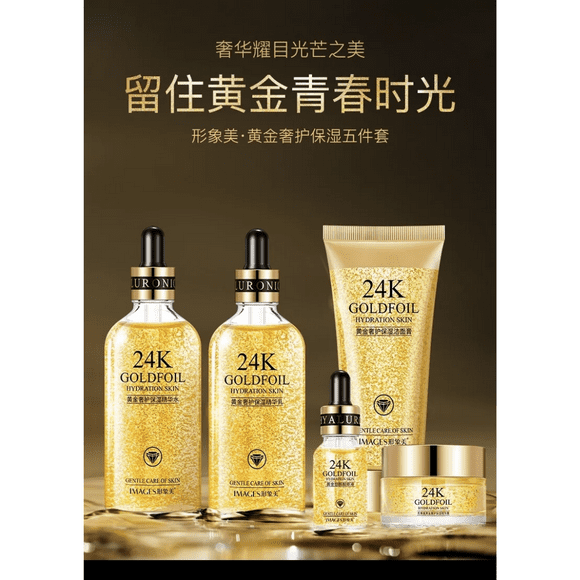 Estuche Set 24k Pure Gold 5pzs Colageno Oro Serum Antiedad