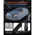 thumbnail image 6 of VEVOR Car Cover, Car Cover Waterproof for Dodge Challenger Full Size Sedan, Custom-fit All Weather Sun Rain Wind Dust Snow Protection Full Exterior Covers with Door Zipper and Cotton Lining, Silver, 6 of 9