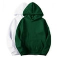 thumbnail image 2 of Ashirexll Hoodies for Women, Womens Hoodies Pullover, 2PC Ladies Plus Size Casual Solid Color Pocket Long Sleeve Drawstring Hooded Sweatshirts, 2 of 5