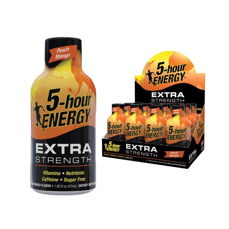 5Hour Energy Extra Strength Sugar Free Energy Shot 1.93 Oz. Peach