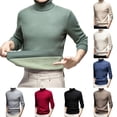 thumbnail image 1 of LOVZFMLL Sweaters for Men, Solid Color Acrylic Turtleneck Ribbed Pullover, Classic Casual Layering Shirt, Warm Winter Tops Slim, Fall Clothes, 1 of 9