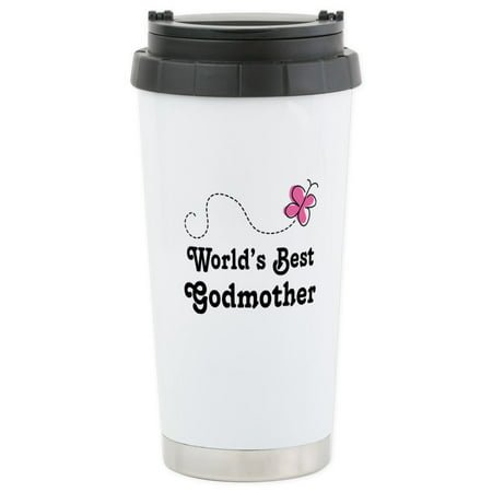 CafePress - Godmother (Worlds Best) Stainless Steel Travel Mug - Stainless Steel Travel Mug, Insulated 16 oz. Coffee
