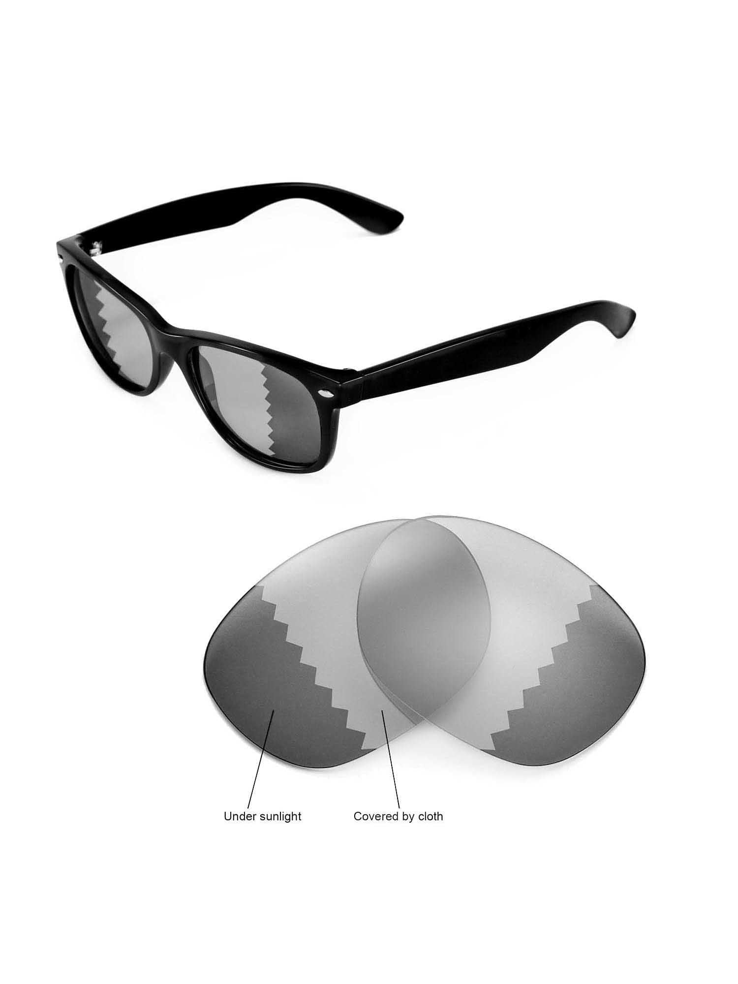 Walleva Transition/Photochromic Polarized Replacement Lenses for Ray-Ban  RB2132 55mm Sunglasses 