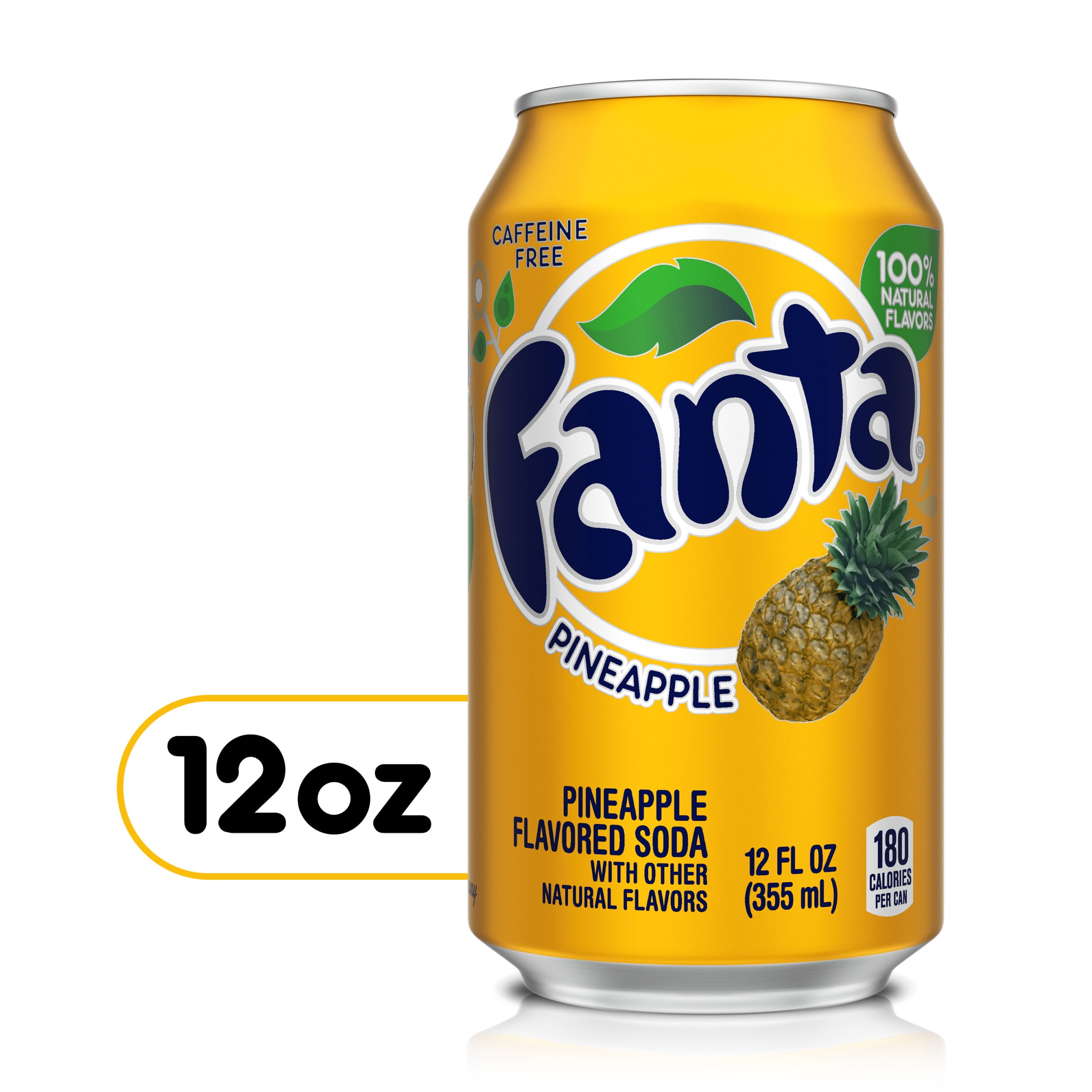 Fanta Pineapple Soda Can, 12 fl oz