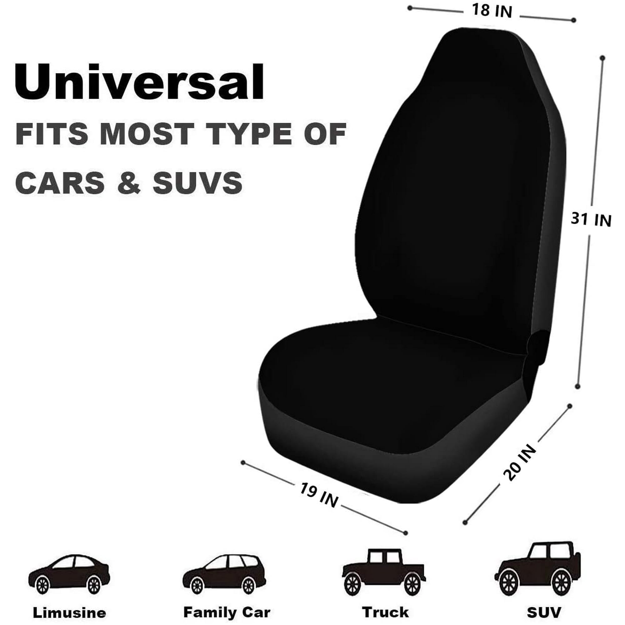 HATIART Set of 2 Car Seat Covers Monogram B Gold Faux Foil Monograms Universal Auto Front Seats Protector Fits for Car SUV Sedan Truck Walmart
