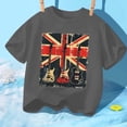 thumbnail image 6 of Shirts for Boys and Girls Vintage Guitar Union Jack Rock Guitarist T-Shirt for Kids Summer Fashion Tees (Grey 10-11 Years), 6 of 6