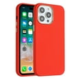 thumbnail image 3 of Hybrid Case Compatible with Apple iPhone 14 (6.1") Slim Classic Hybrid Rubber Gummy Gel Slick Hard PC Silicone TPU Chromed Button Cover [ Red ], 3 of 3