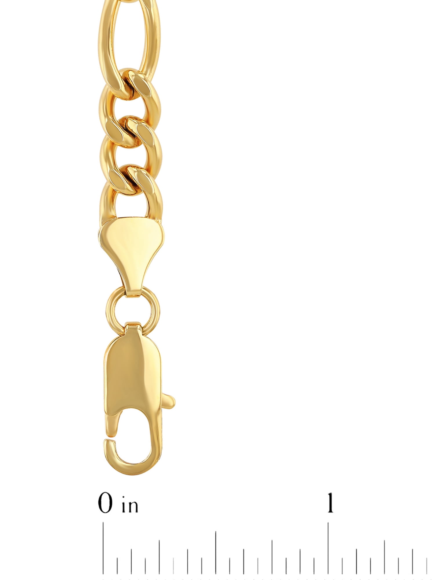 Men's Gold-Tone Stainless Steel Figaro Link 24" Chain Necklace - Brilliance Fine Jewelry