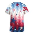 thumbnail image 5 of MELDVDIB Women Nursing Scrub Tops Independence Day Flag Print T Shirt V-Neck Working Uniform Workwear Pocket Tops, Gift, 5 of 5