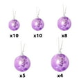 thumbnail image 2 of 37-Pack Pearl Finish Christmas Ornament Set - Elegant Pearlescent Shatterproof Decor for Xmas Tree, Gifting & Holiday Home Decoration (Premium Gift Box Included) Purple, 2 of 3