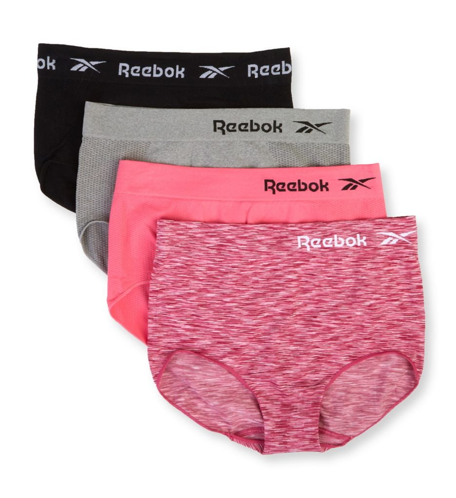 Women's Reebok 213UH14 Seamless Brief Panty - 4 Pack (MPnkSdye/GryMel ...