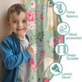 thumbnail image 3 of Blackout Kids Curtains,Labrador Dog and Flower Floral Childrens Insulated Curtains Set Of 2,Bedroom Essentials,Toddler Room Decor 42x54in(106x137cm), 3 of 4