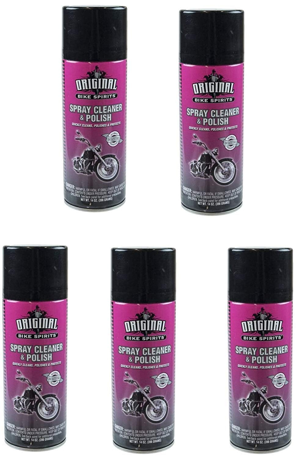 Bike Spirits Original Spray Cleaner and Polish 14oz can (5 Pack