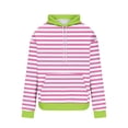 thumbnail image 3 of Cmfcve Preppy Hoodies for Men Striped Printed Hooded Loose Fit Sweatshirt Long Sleeve Color Blocked Pullover Jacket Top, 3 of 4