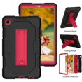 thumbnail image 2 of Dteck Case for Samsung Galaxy Tab A7 Lite 8.7-inch SM-T220 T225 (2021),Shockproof Rubber Hybrid Hard Kickstand Drop Proof Case Protective Cover without Screen Protector,Black+Red, 2 of 6