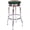 Green, variant on Retro Chrome Swivel bar Stool with Seat Metal, 24", Red