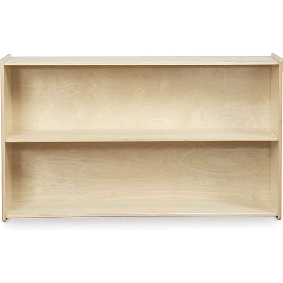 Daycare Shelves, 2-Shelf Bookcase for Storage, Wood Furniture for Toddlers, Children, Montessori, Classroom, 47-inch Width
