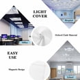 thumbnail image 4 of 3 Pack Marble Texture Fluorescent Light Covers for Ceiling Lights Elegant Gray Blue Tone Vortex Effect Magnetic Ceiling Light Covers Overhead Light Filters for Office Classroom Home, 4 of 9