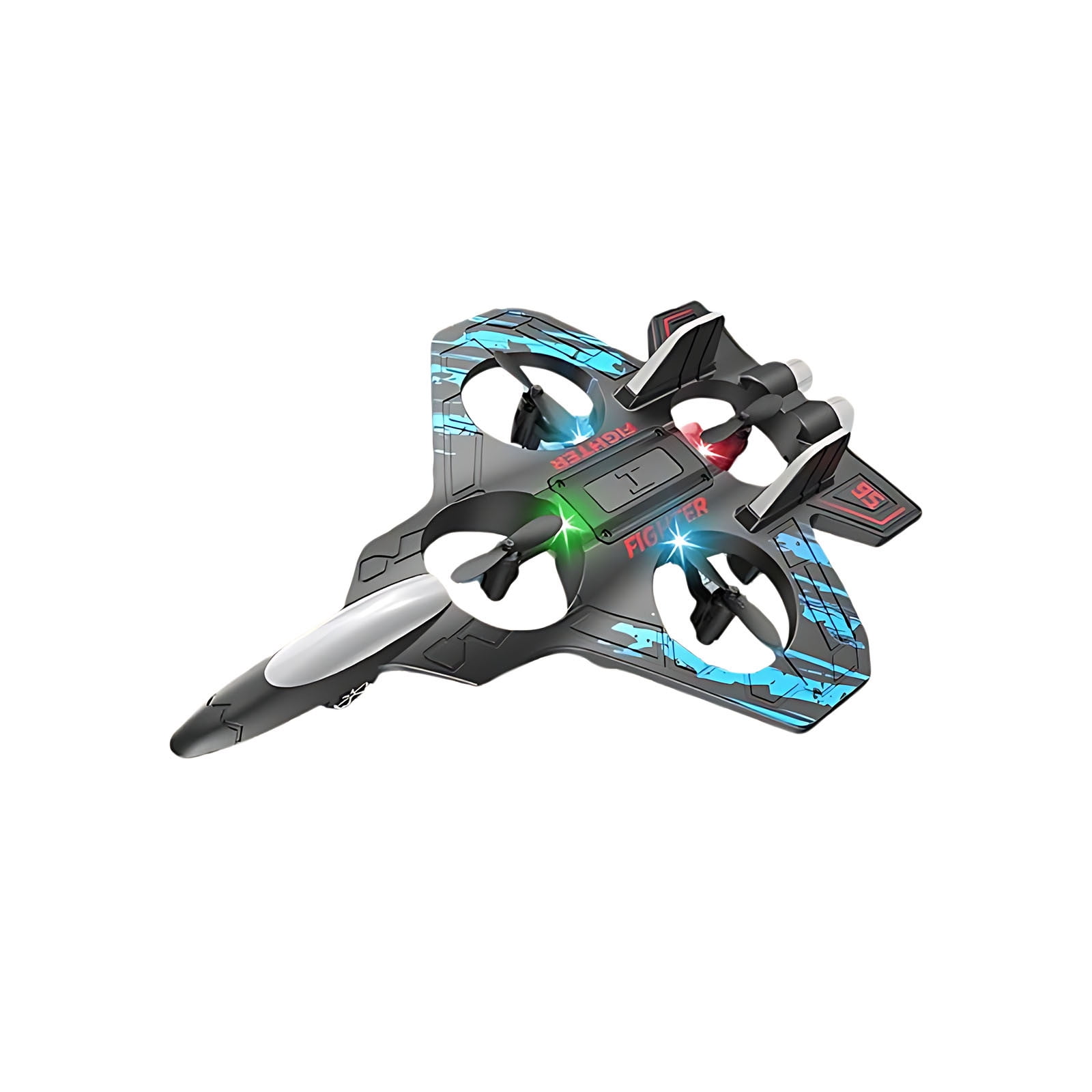 RC Riders Airplane Toy with LED Lights, 360 Degree Stunt Remote Control Foam Plane Easy Fly for Outdoor Backyard Night Adventures