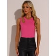 thumbnail image 4 of DARING DIVA Women's Slim Fit Gilding Shiny Ribbed Body Suits XS Hot Pink, 4 of 6