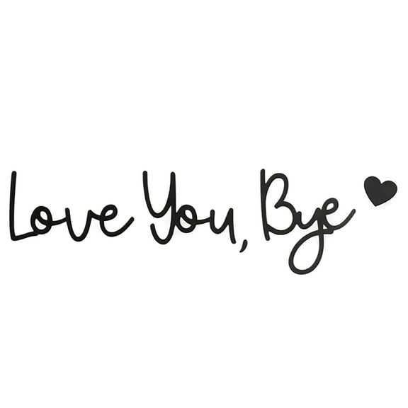 Love You Bye Wooden Sign Wall Decoration Sign Family Entryway Decor Above Door Wall Art Sign for Valentine Gift Home Entrance Hallway