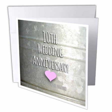 3dRose 10th Wedding  Anniversary  gift  Tin celebrating 10 