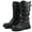 Black -in Half Pad (Plush Lined), variant on UKAP Men Work Boots Waterproof Ankle Booties Casual Hiking Boot Outdoor Winter Shoes Rubber Sole Warm Shoe Black 5.5