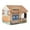 Brown, variant on Corrugated Cardboard Cat House with Scratching Pad Cat House & Scratcher for Brown