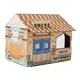 thumbnail image 1 of Casa para gatos de cartón corrugado con rascador, plegable y extraíble. marrón, 1 of 9