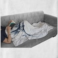 thumbnail image 6 of Flower Soft Flannel Fleece Throw Blanket, Uv Style Picture of Flower Floral Radiography Themed Illustration Modern Design, Cozy Plush for Indoor and Outdoor Use, 70" x 90", Teal White, by Ambesonne, 6 of 6
