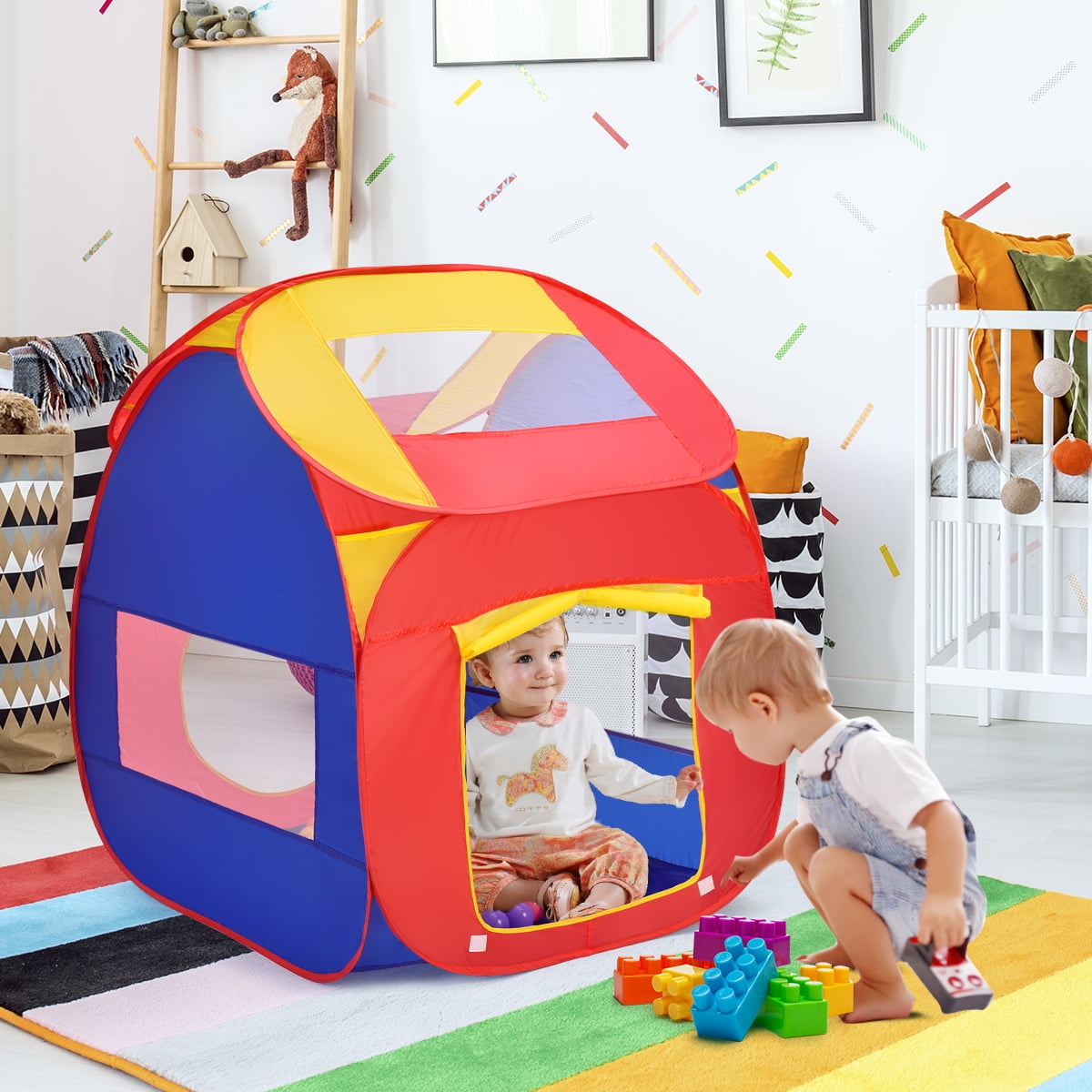 Portable Kid Baby Play House Indoor Outdoor Toy Tent Game Playhut 100 Balls 