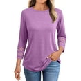 thumbnail image 2 of Babysbule Blouse Décontractée pour Femmes Manches 3/4 Col Rond Coupe Ample Tunique en Polyester Spandex Confortable pour Usage Quotidien à la Maison, 2 of 8