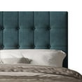 thumbnail image 6 of Home Design Larry Full Tufted Upholstered Panel Bed Frame with Button Tufted Headboard and Bed Skirt, Denim Blue, Easy Assembly, 6 of 7