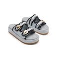 thumbnail image 6 of DREAM PAIRS Platform Sandals Women Raffia Espadrilles Summer Comfortable Wedge Sandals Beach Vacation Adjustable Buckle Cute Slide Sandals, 6 of 6