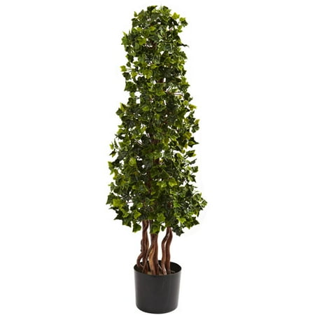 Nearly Natural 3-1/2' English Ivy Spiral, UV Resistant, Indoor and Outdoor